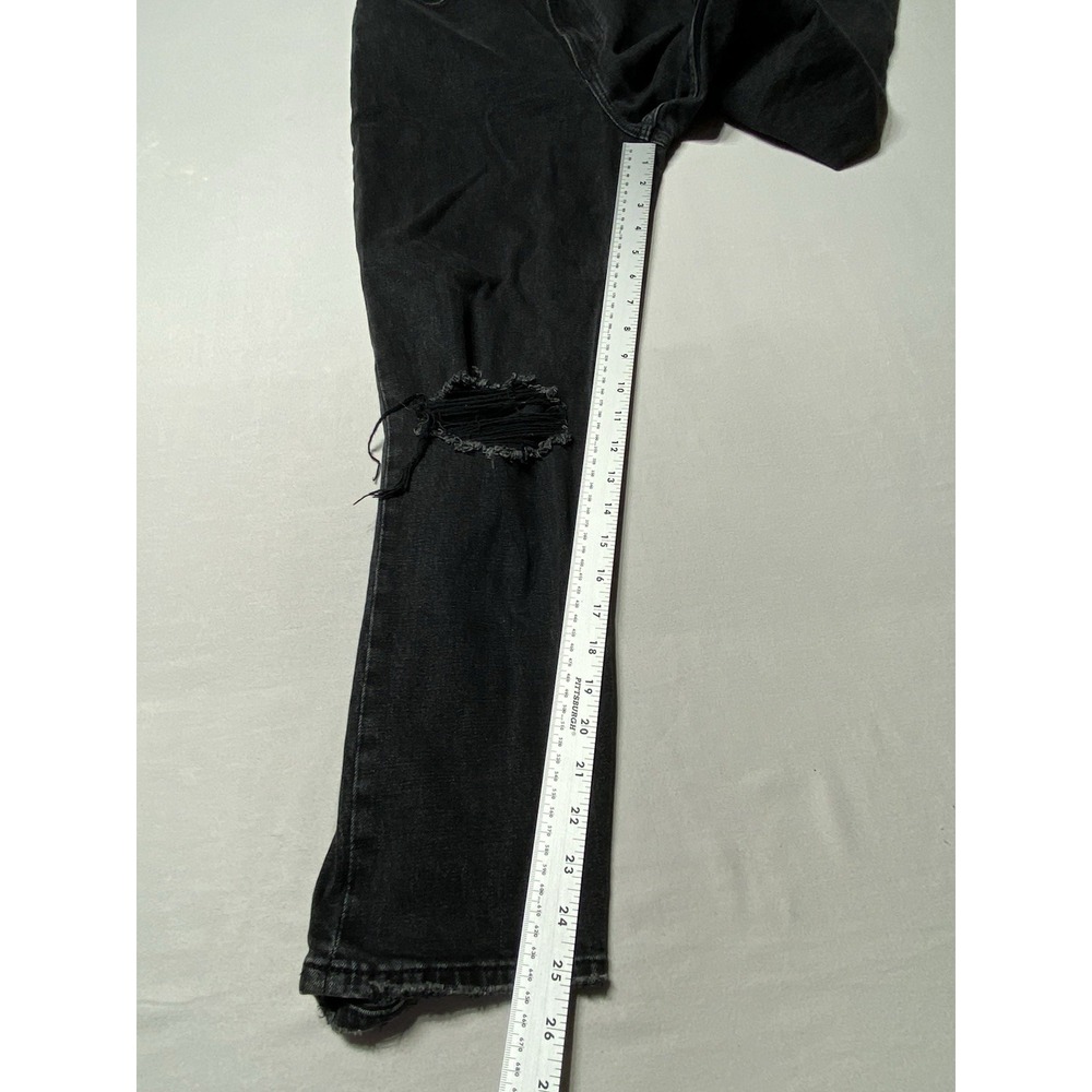 Abercrombie Curve Love Womens 28 Ultra High Rise Ankle Straight Black Jeans - Picture 8 of 11
